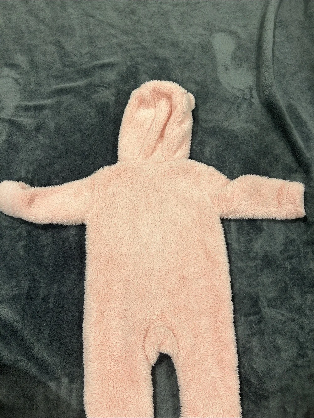Old Navy Baby Plush Hooded One-Piece in Light Pink